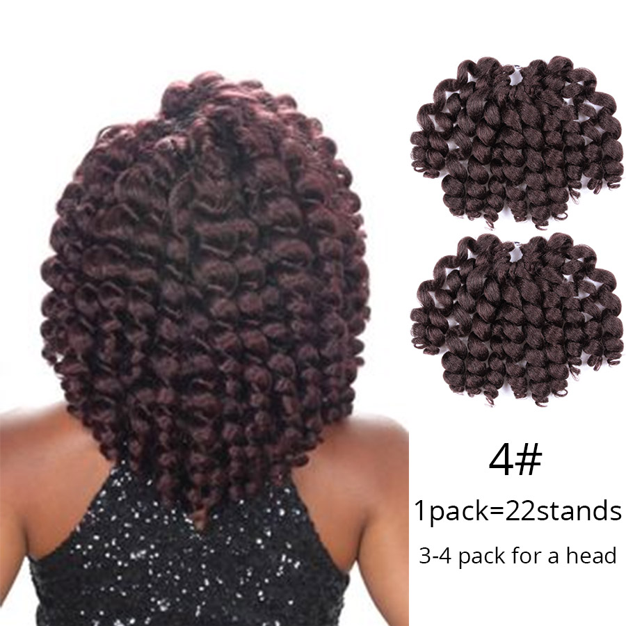 Leeons Jumpy Wand Curl Hair Extension For Braids Jamaican Bounce Crochet Hair Jumbo Braid Synthetic Braiding Hair For Women: #4