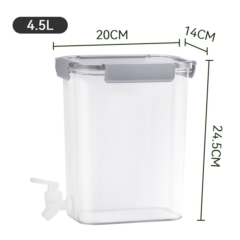 Cold Water Jug With Tap Water Beverage Dispenser Fruit Teapot Tank Refrigerator Plastic Kettle Pot Cold Water Jug For Lemonade: A3