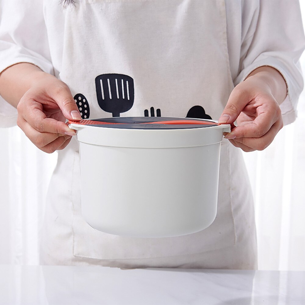 2L Two-Layer Steam Pot Microwave oven pot meters rice cooker cooking pot microwave supplies small steamer rice Large box