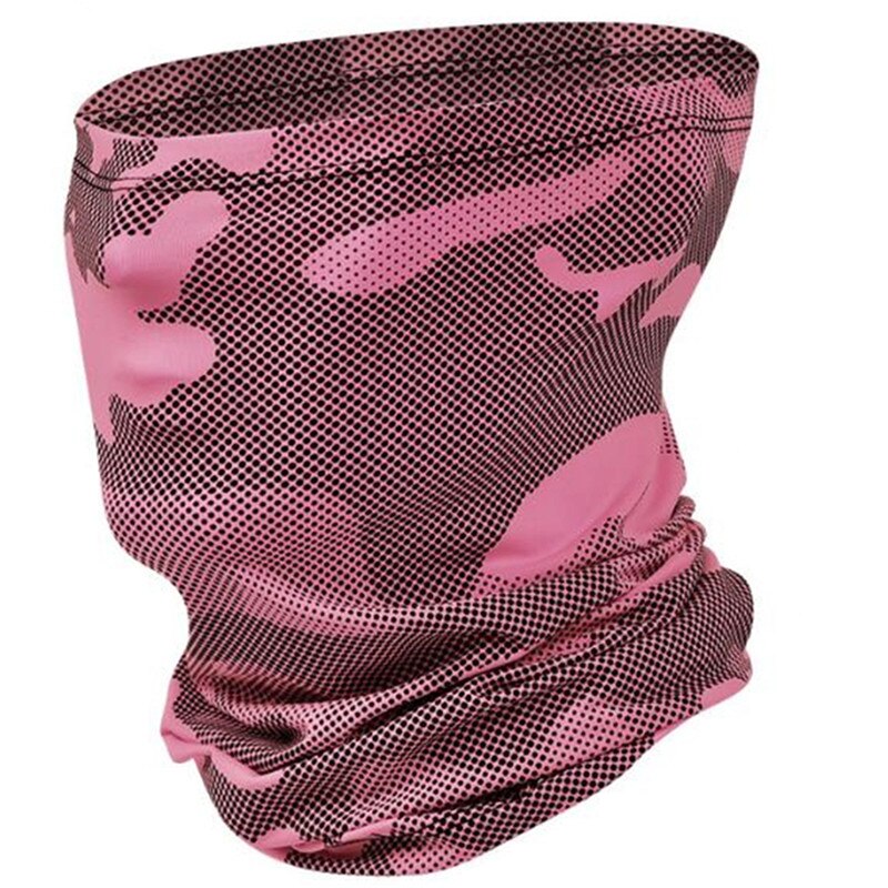 Varmere ansigt bandana tørklæde sport termisk skiløb tube hals gamacher dække tyk vandring cykling snowboard mænd kvinder: Camouflage pink