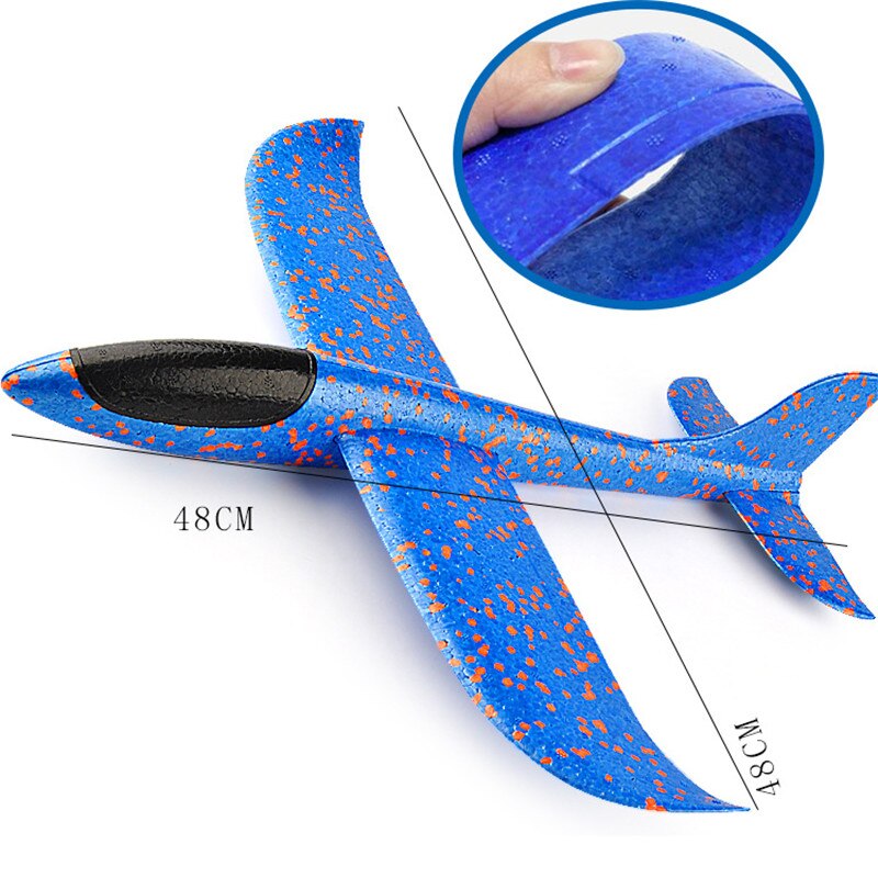 Hand Launch Glider Foam Toy Plane Model , Horizontal Flying & Spiral Flying airplane made of foam plastic