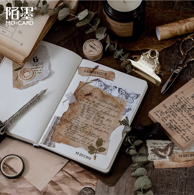 1pack/lot Kawaii Stationery Stickers Retro Texture folds DIY Craft Scrapbooking Album Junk Journal Happy Planner Diary Stickers