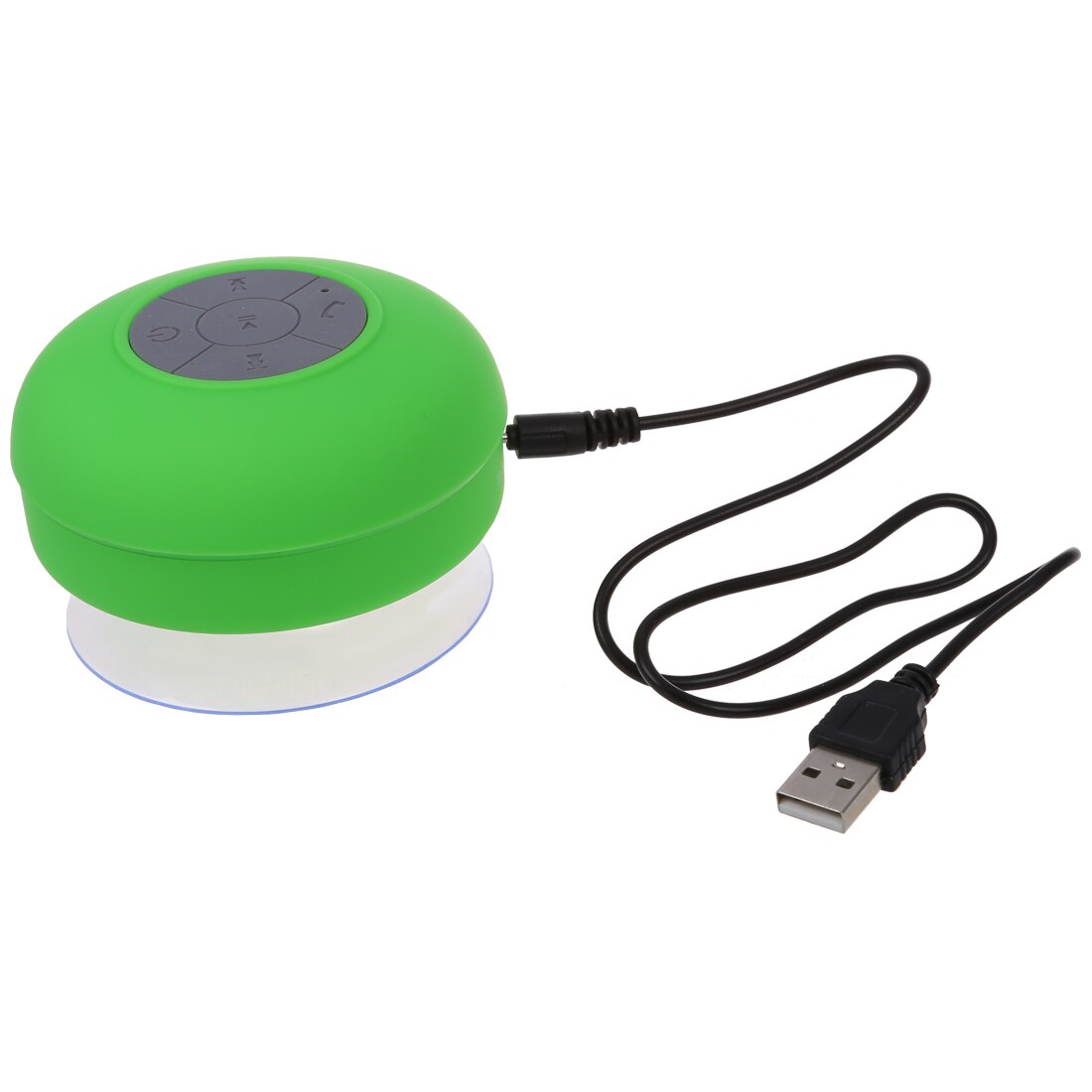 FULL-Waterproof Mini Handsfree Speaker jukeboxes Bluetooth USB 2.5 mm Microphone for Mobile with Suction Cup - Green