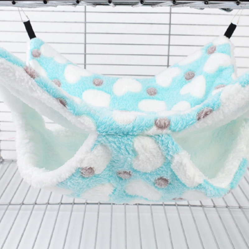 Double-layer Warm Hamster Hammock Rat Hanging Beds House Small Animal Cage Squirrel Guinea Pig Plush Cotton Nests