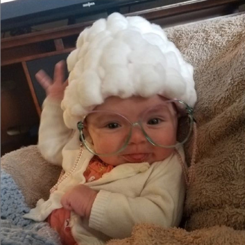1 Juego de accesorios divertidos para fotografía de bebé recién nacido, disfraz para niñas, ropa de abuela, sombrero para sesión de fotos, trajes