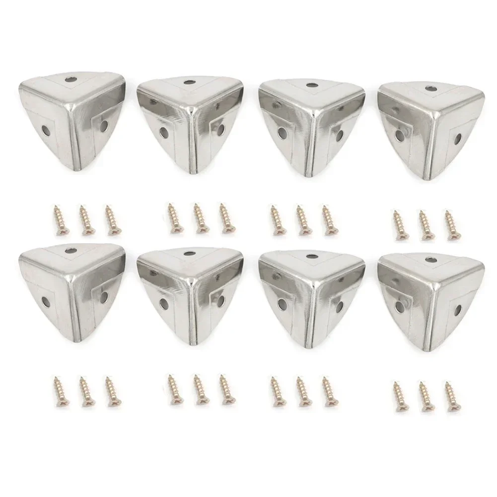 4/8/12pc Metall Box Eckenschutz Holz Box Coner Protector Möbel Hardware Protector Dekorative Retro Eisen Eckenschutz: Chrome