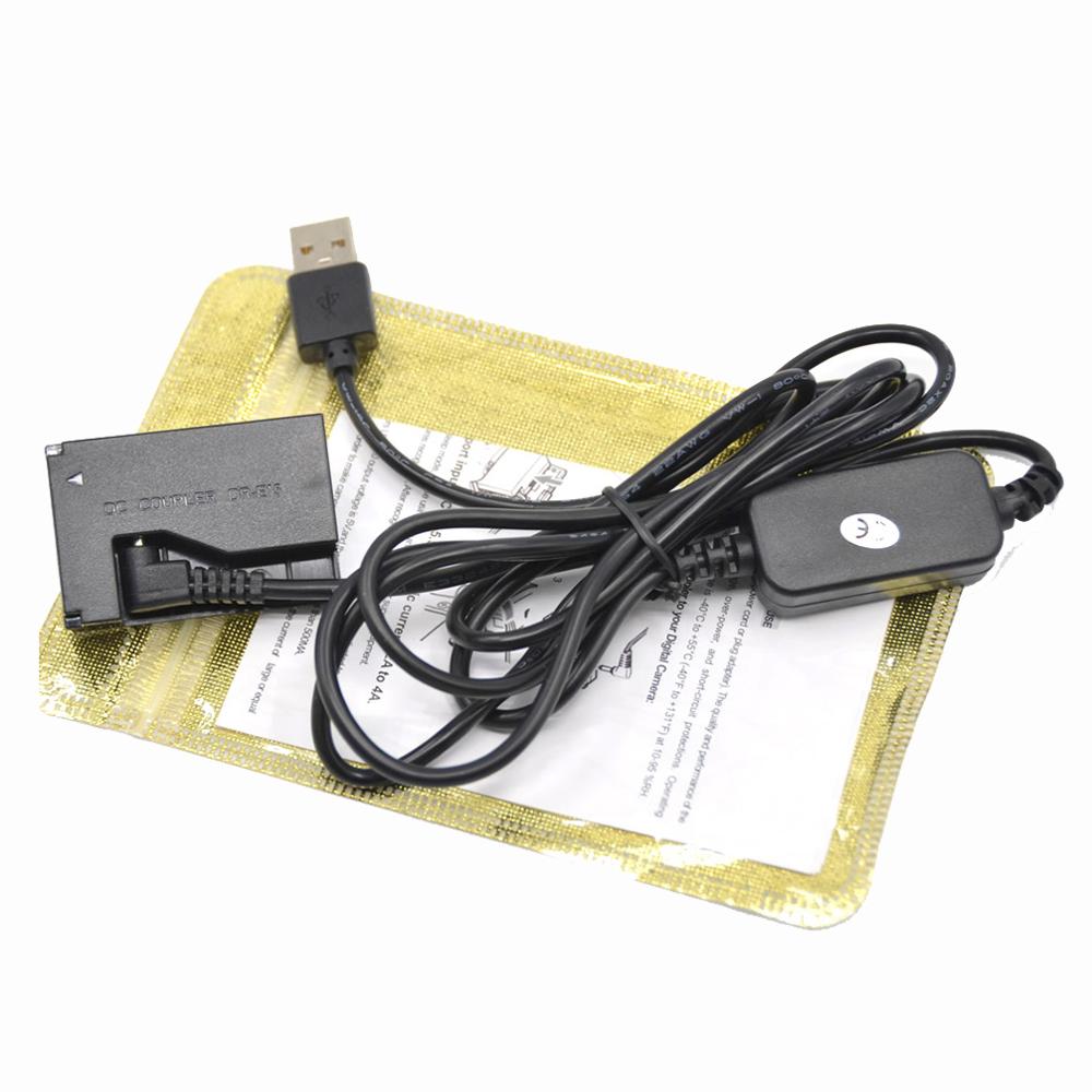 Chargeur de téléphone portable avec câble usb et coupleur cc, batterie factice pour Canon EOS 100D kiss X7 Rebel SL1