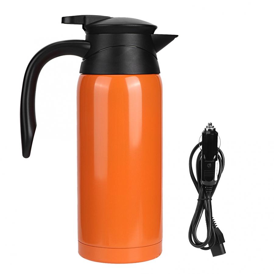 800ML Stainless Steel Safe Car Electric Heated Water Kettle Bottle Cup 12-24V 800ml Travel Car Kettle