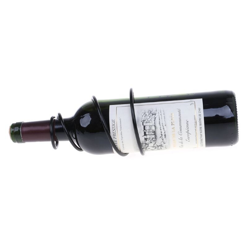 Fer Bouteille de Vin Fixé au Mur Support Étagères Présentoir de Barre de Cuisine Exposition Organisateur De Rangement Décor À La Maison