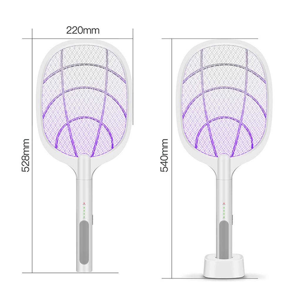 Hjemme elektrisk fluesmækker usb genopladelig fluesmækker stor myggemorder bug zapper ketcher til indendørs udendørs