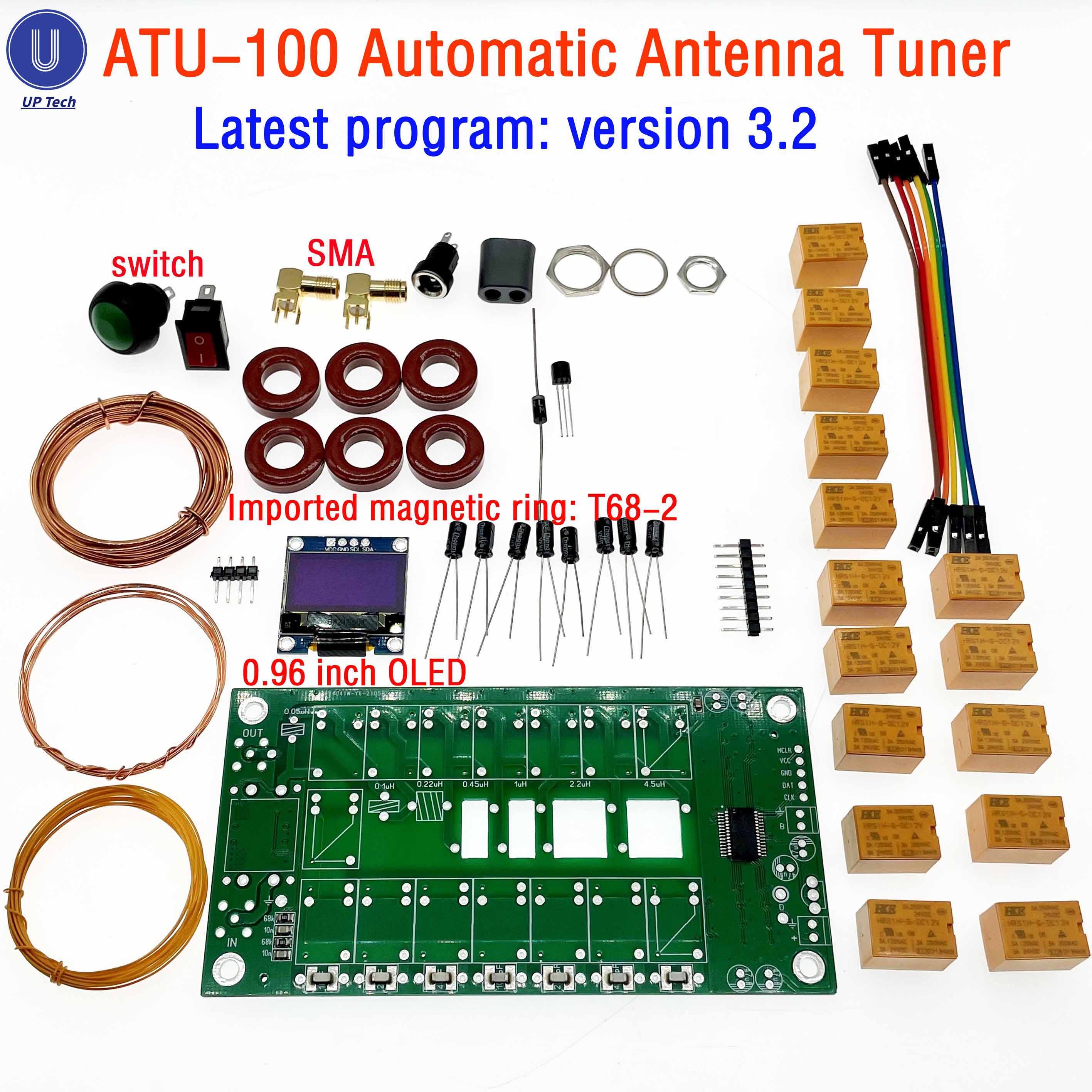 ATU-100 shell fall box ATU 100 atu 100 1,8-50MHz DIY Kit Automatische Antenne Tuner Wählen aus der folgenden optionen: DIY Kit