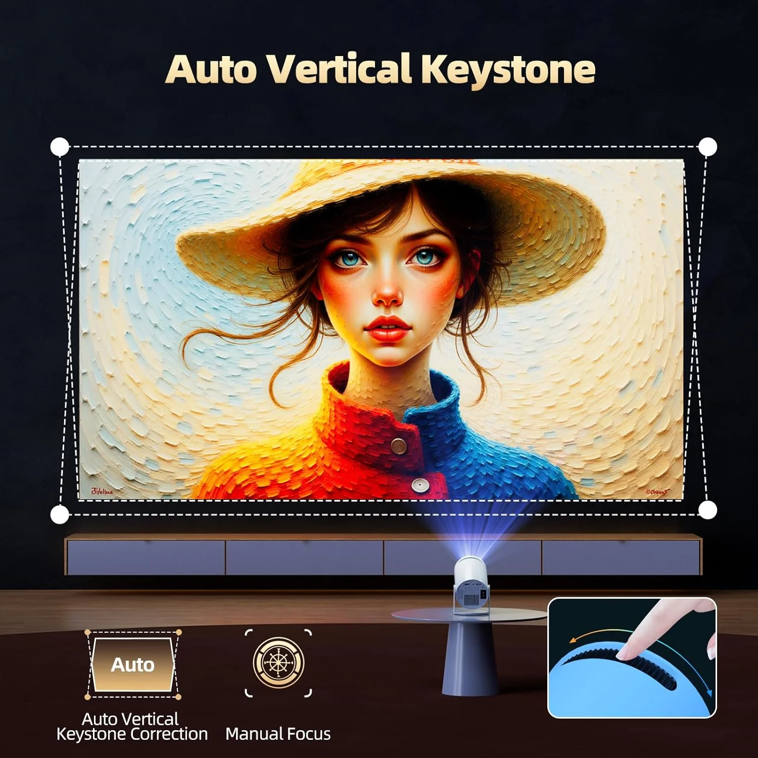 KaiAqua 4K Wifi6 Projector HDMI 260 ANSI Dual WIFI Allwinner H713 BT5.0 1280*720P Home Cinema Outdoor portable FY300 Pro