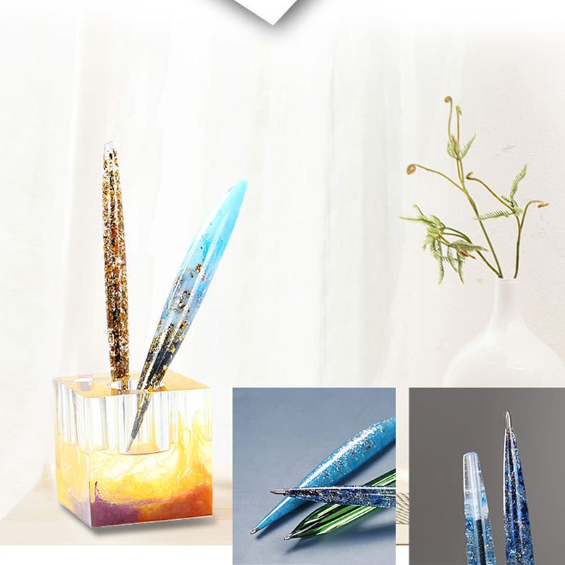 Ballpoint Pen UV Epoxy Resin Casting Mold Penholder Silicone Mold DIY Art Craft
