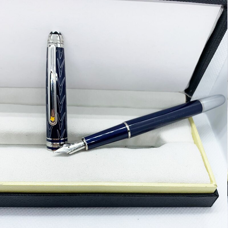 Wahaha donkerblauw lichtblauw kleine vos vulpennen handtekening balpen inkt: Rood