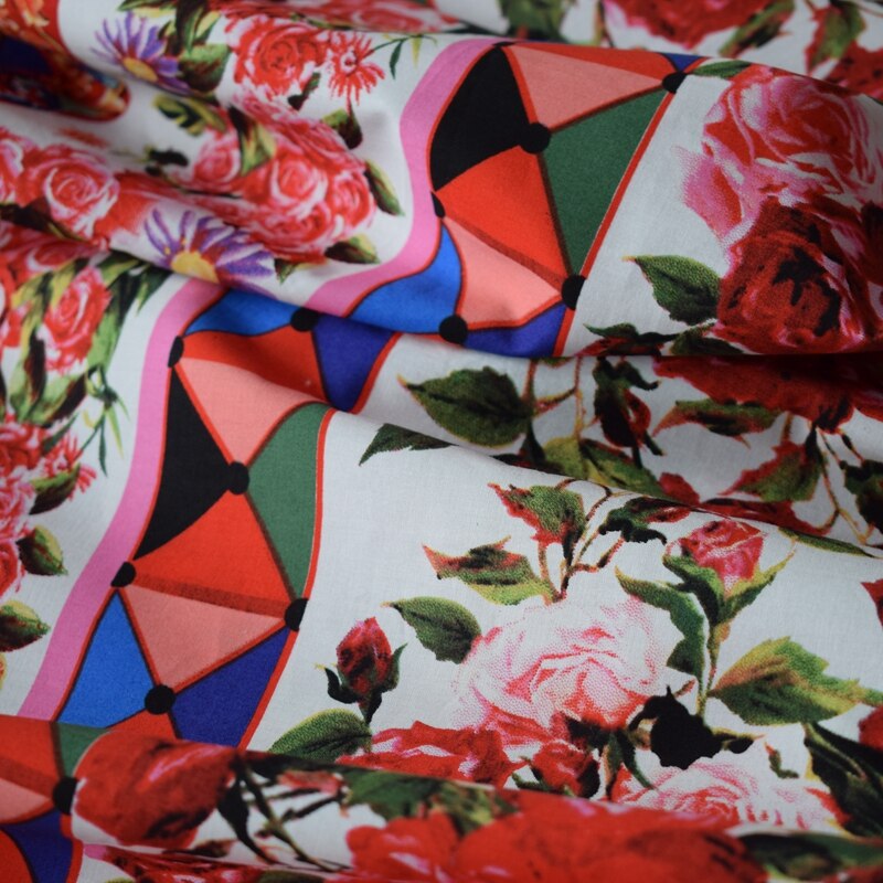 Reaktiven färben geometrische blume reine baumwolle stoff für kleid tissus au meter bazin riche getzner DIY tissu telas afrikanischen tecido