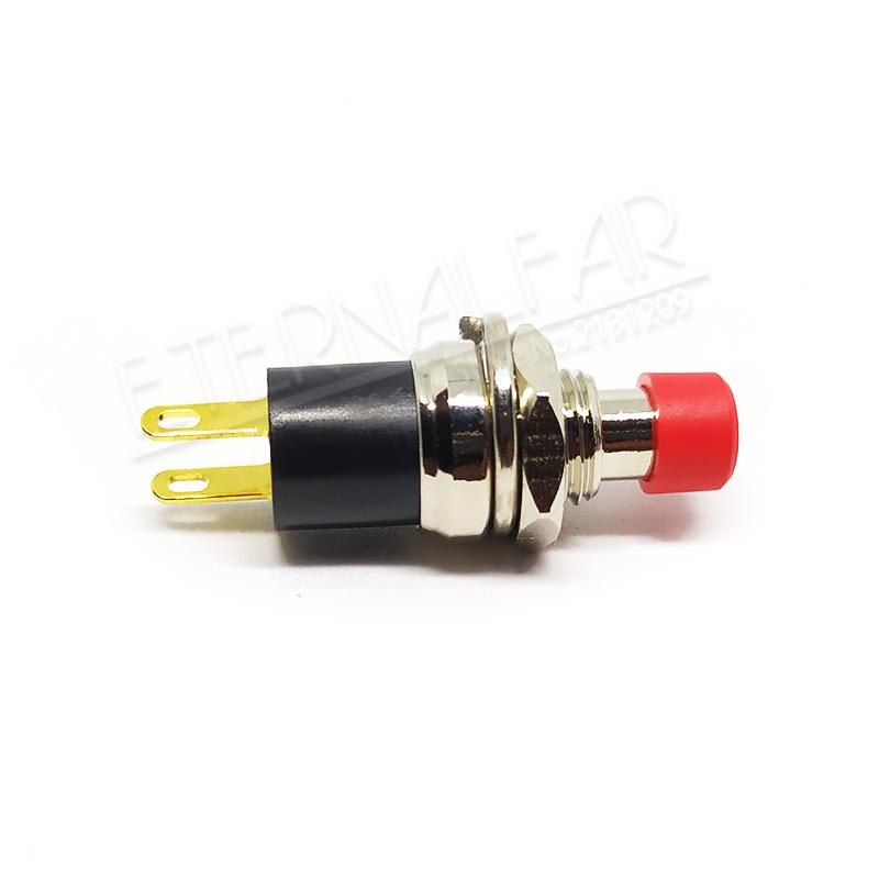 ON-OFF 1A 250V 3A 125V AC DC High Self-Locking SPST Normally Open Mini Push Switch 7MM Small Button With Gold-plated: PB05a-Red / 2 Pieces