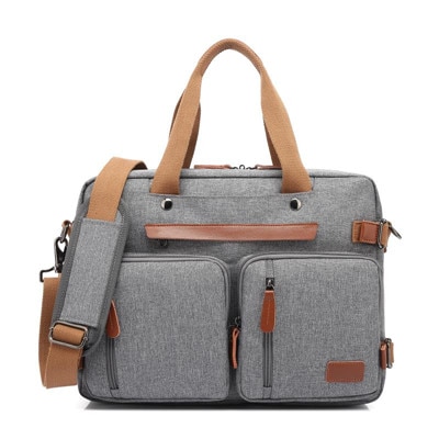 Backpack 17.3Inch Hand Laptop Backpack Outdoor Travel Business Backpack Backpack Nylon Diagonal Waterproof Backpack: GREY / 15 Inches