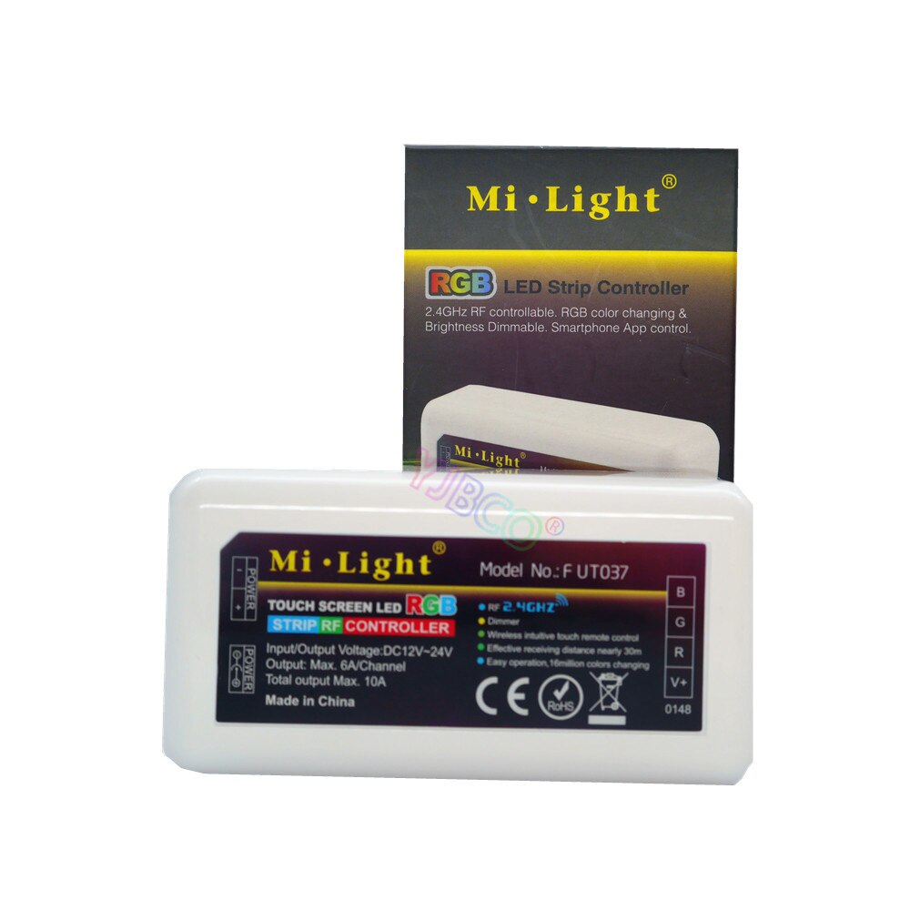 Miboxer-fita de led rgb/rgbw, com regulador de intensidade luminosa em 4 zona, 2.4g, wi-fi, ibox 1