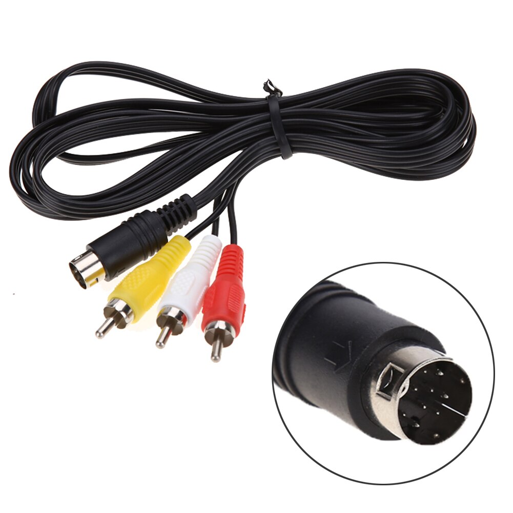 3RCA 1,8 m 9 pin Audio Video AV Kabel für Sega Genesis 2 oder 3 Video Spiel Zubehör