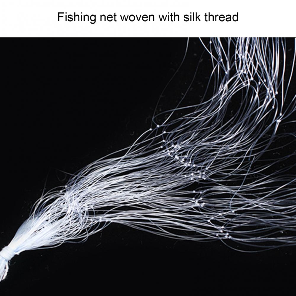 Nylon Fish Net Mesh Trapper Metal Spring Hook Shoal Netting Fishing Gear Tackle
