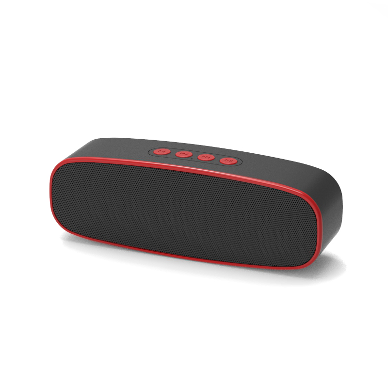 Bluetooth 5.0 Draadloze Speaker Usb Flash Drive Tf-kaart Afspelen Dual Hoorns Subwoofer Tws Draadloze Kolom: Red