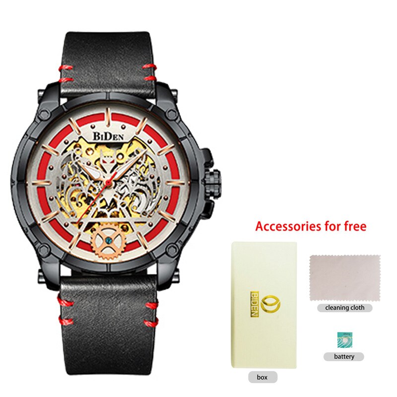 BIDEN-reloj deportivo de lujo para hombres, cronógrafo de pulsera, de cuarzo, informal, resistente al agua, Masculino: 03