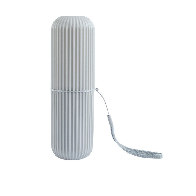 1Pc Toothbrush Storage Box Portable Toothbrush Holder Cover Toothpaste Case For Home School Travel Container: Gray
