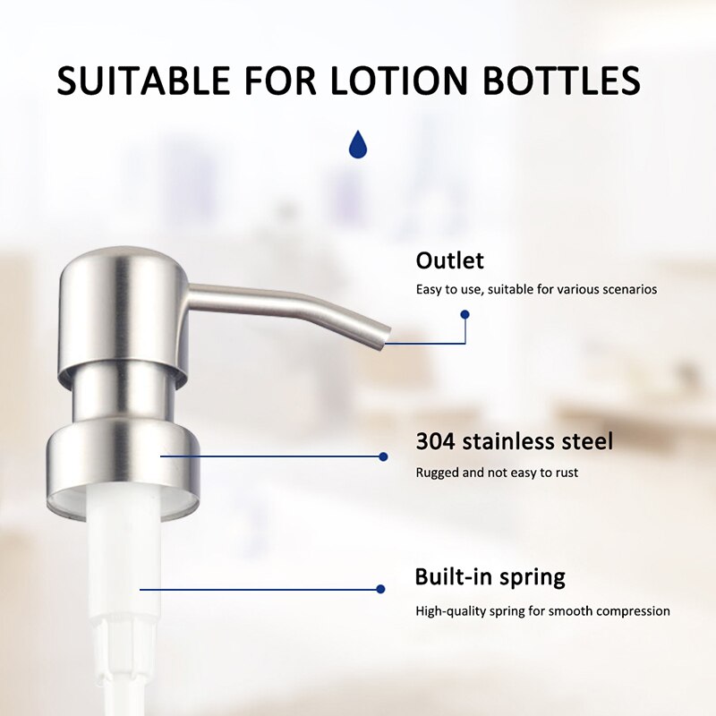 Retro Metal Liquid Soap Dispenser Replacement Soap Pump Liquid Lotion Bottle Head Soap And Lotion Dispenser Pumps