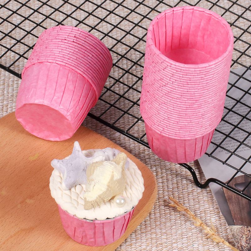 50pcs Muffin Cupcake Paper Cup Oilproof Cupcake Liner Baking Cup Tray Case