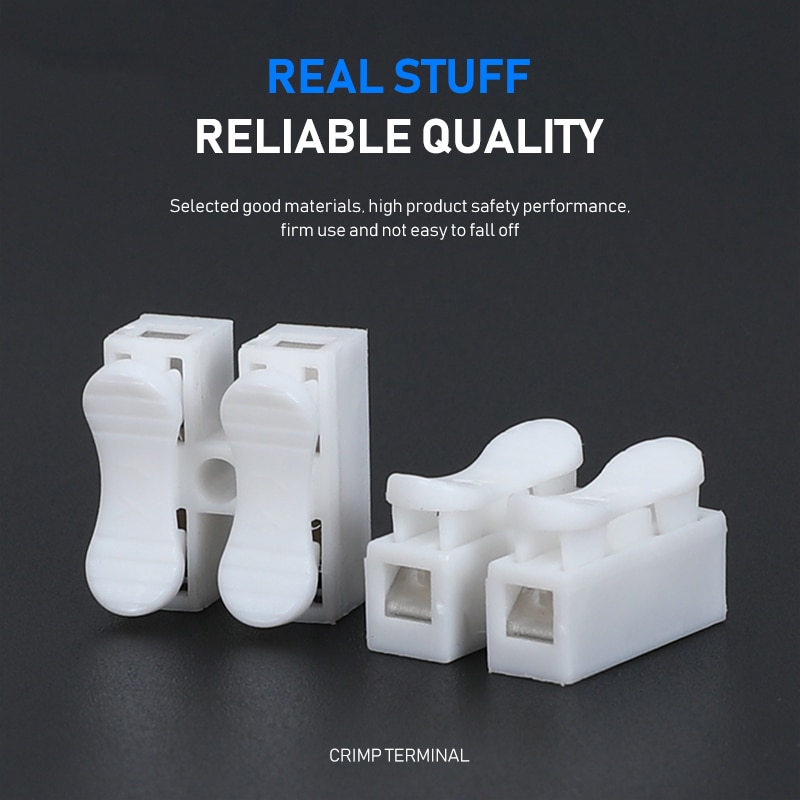 80 stk kabelstik sæt universal  ch2 to-positions push-type terminal tang &amp; crimper 2 in 1 quick connect wire håndværktøj