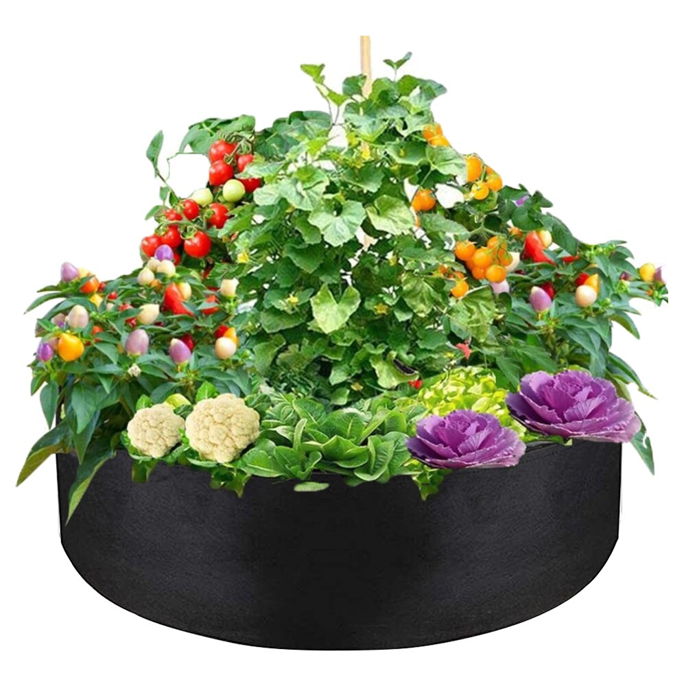 Biodegradable Grow Bags Fabric Raised Garden Beds Planter Pots Durable Breathing Cloth Grow Containers for Vegetable Cultivation