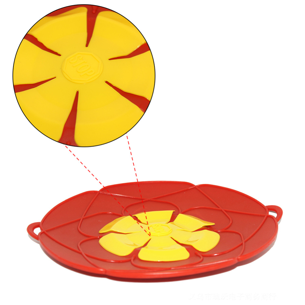 Cooking Pot Lids Utensil Anti-overflow silicone pot cover medium green & red lid silicone cover pot lid Kitchen Gadgets