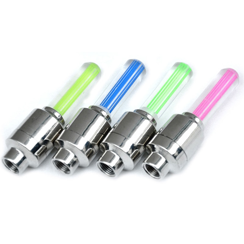 Neon lys dæk hjul ventil hætte lys led flash bil dæk ventil hætter luft cover dæk fælg ventil hjul spindel hætte cykel lys