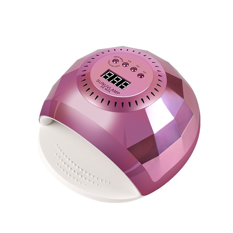 SUN BQ5T-lámpara UV LED de 120W, luz de hielo de alta potencia, secado rápido de esmalte de Gel, autodetección, herramienta de manicura pedicura: Rosa / UK