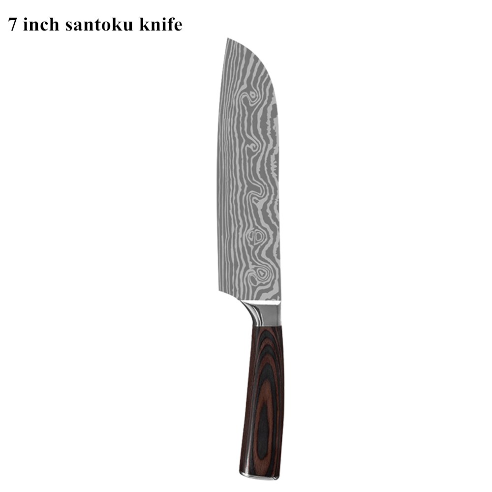 Keukenmessen Set Koksmes High Carbon Rvs Santoku Mes Sharp Hakmes Vleesmes Beste Keuze Voor Keuken: M 7 santoku knife