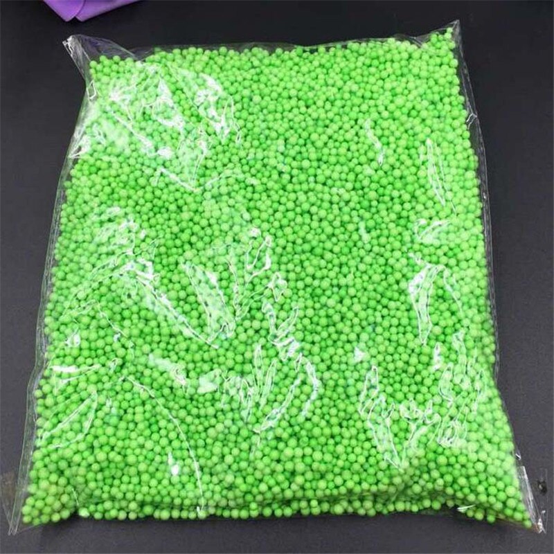 1 paczka 10g przezroczysty balon bańka wypełniacz piankowy styropianowe kulki butelka DIY śnieg błoto cząstki akcesoria Tiny koraliki piankowe: green