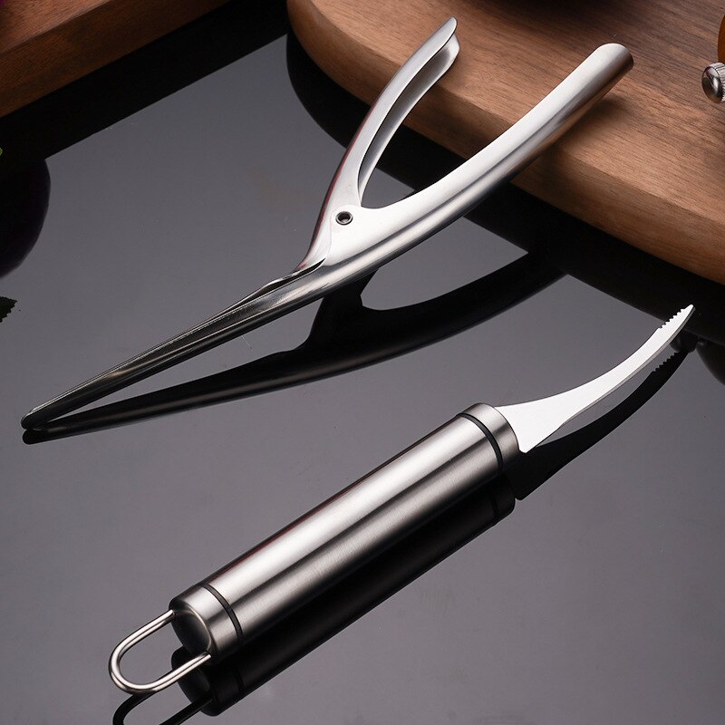 Shrimp Peeler 304 Stainless Steel To Shrimp Line Knife Base Around Shrimp Shell Meat Taker Kitchen Tool Shrimp Skin Separator