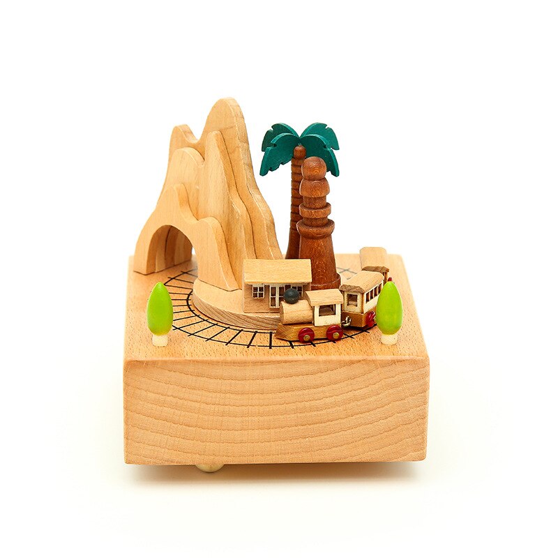 Rotary music box Choose eco-friendly wood Wood crafts music box A birthday Music box