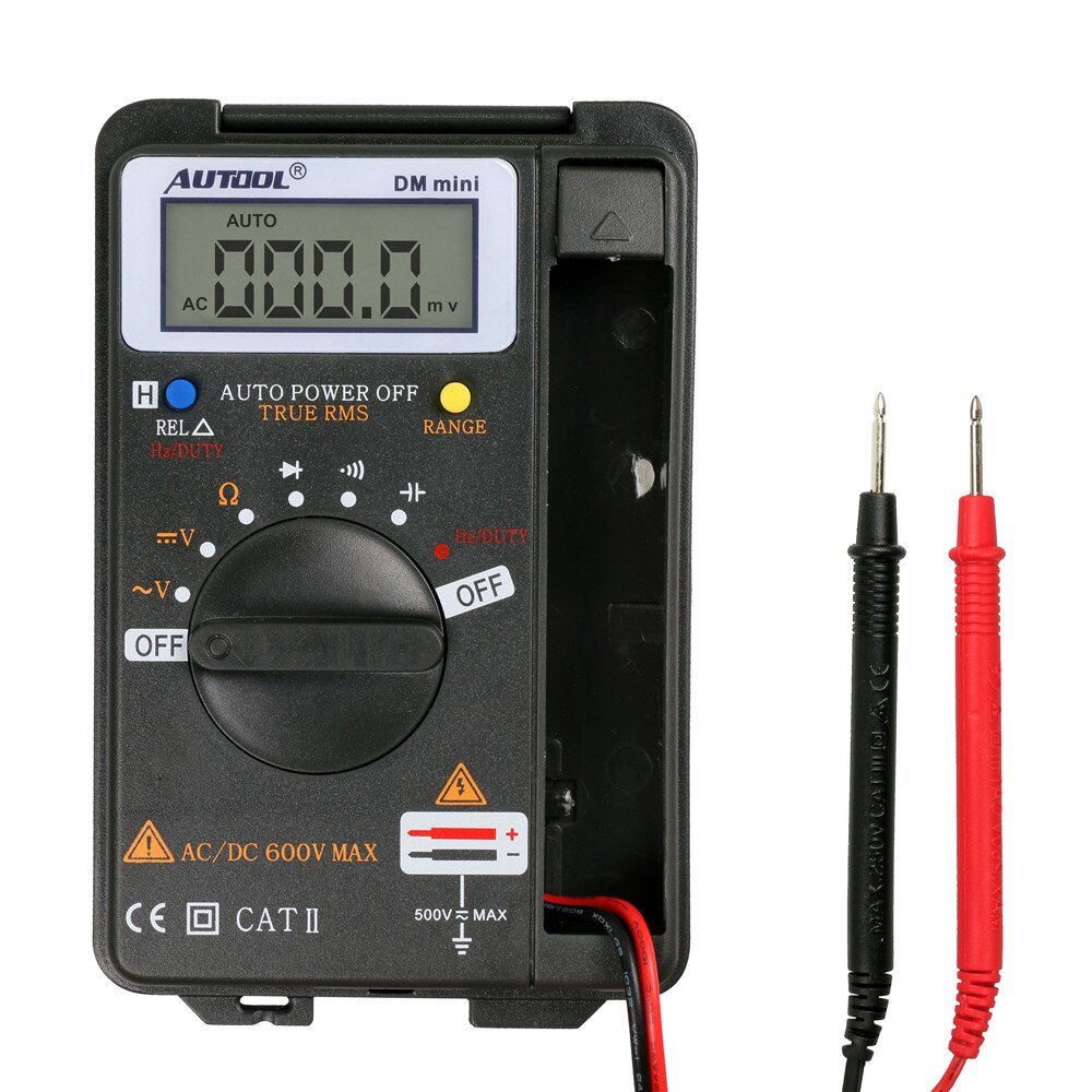 Autool Dm Mini Digitale Multimeter Met 4000 Displays, Dc/Ac Voltmeter, Ncv Ohm Capaciteit, hz Weerstand, Auto Voltmeter Test