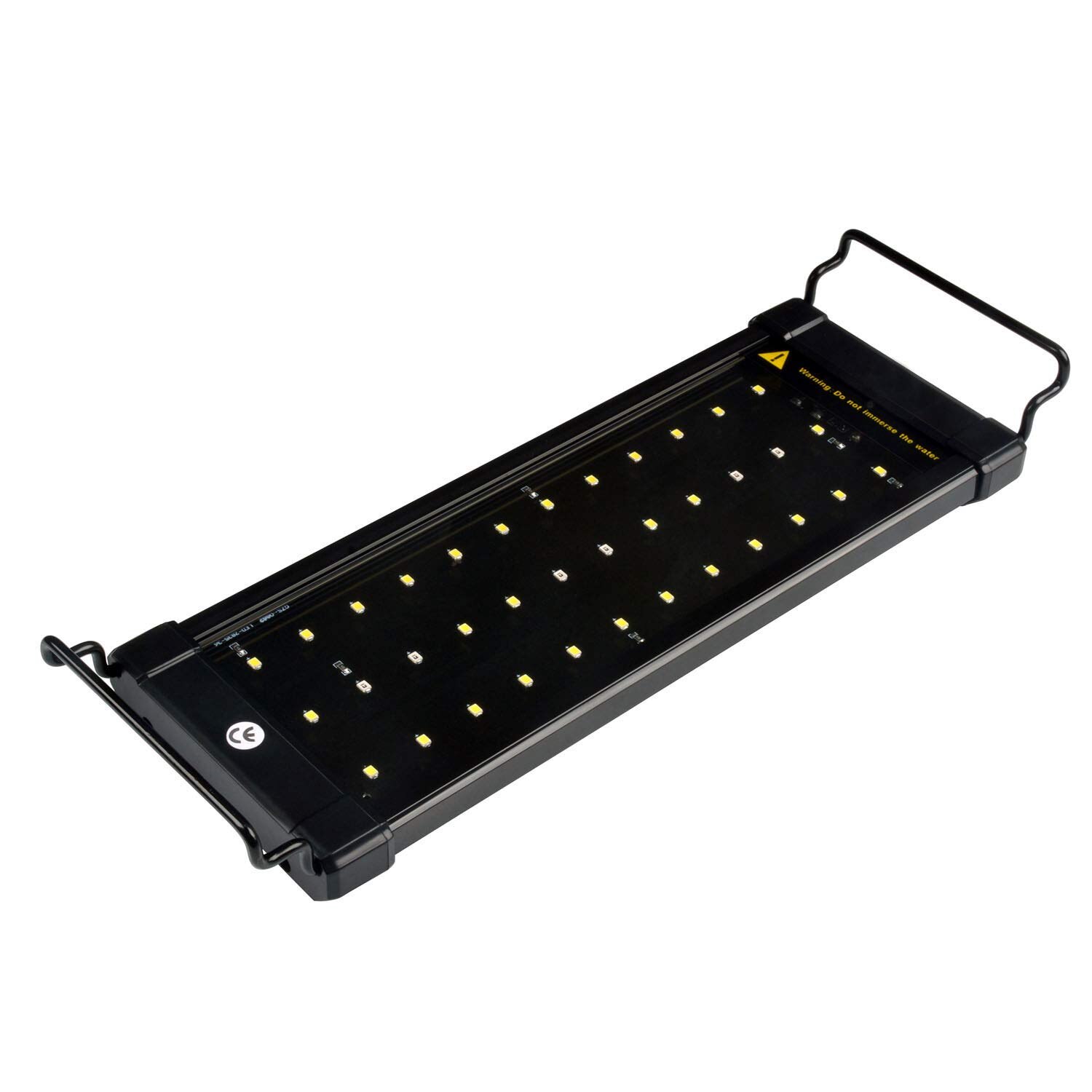 100-240V 6W 12-18 "Super Heldere Aquarium Led Verlichting Blauw Wit Leds Met Uitschuifbare beugels Voor 28-50Cm Aquarium Licht Lamp: Default Title