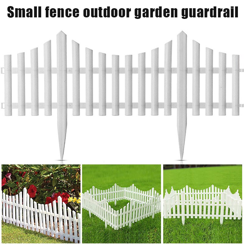 Artificial Flowerbed Expandable Vegetable Trellis Patch Hurdle White Plastic Fence For Courtyard Outdoor Garden Decorations