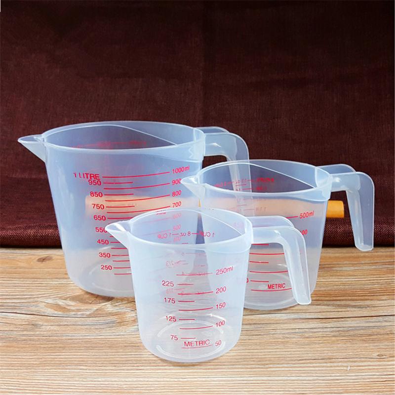Taza medidora de cocina, recipiente de líquidos portátil, tazas para medir líquidos, vaso volumétrico para cocina, laboratorio, escuela 1 unidad
