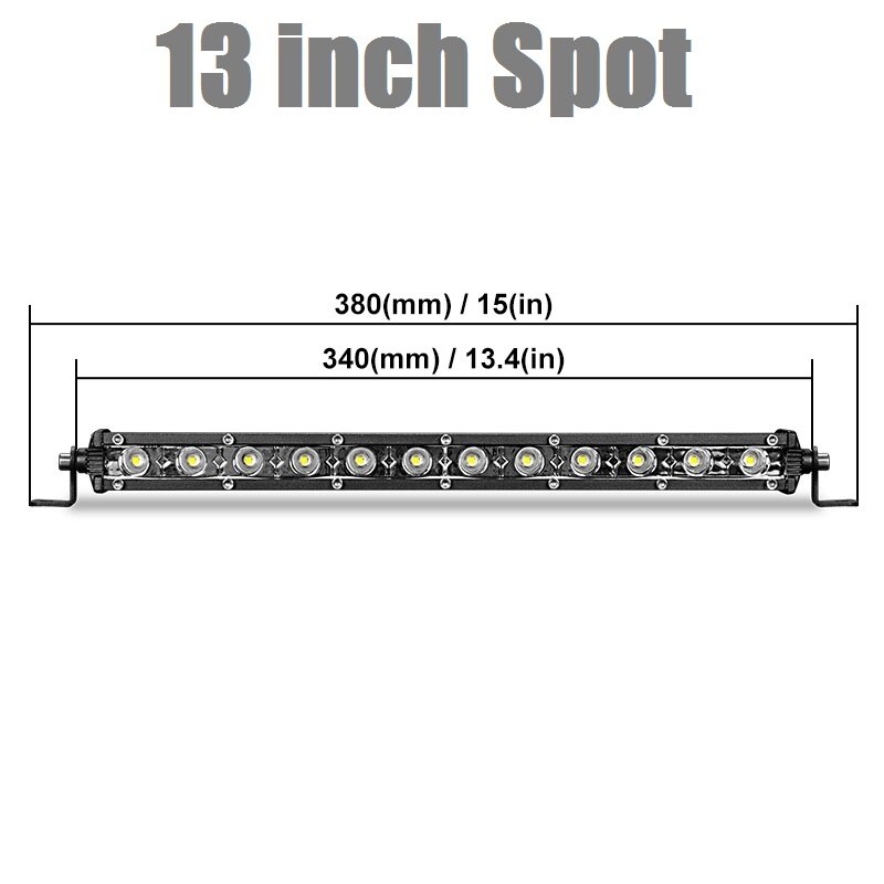 7 10 13 20 Inch Enkele Rij Offroad Led Licht Bar 18 W 36 W 54 W Led Verlichting bar Flood Spot Beam Dagrijverlichting Atv Suv: 13inch spot