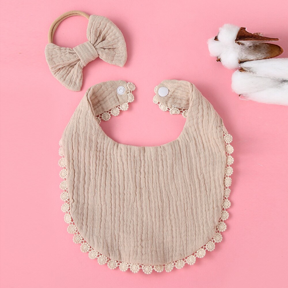 2 pezzi bavaglini per bambini triangolo doppio bavaglino in cotone nappa Saliva asciugamano fascia per bambini neonati ragazze grembiule bavaglini in cotone Bandana: Khaki