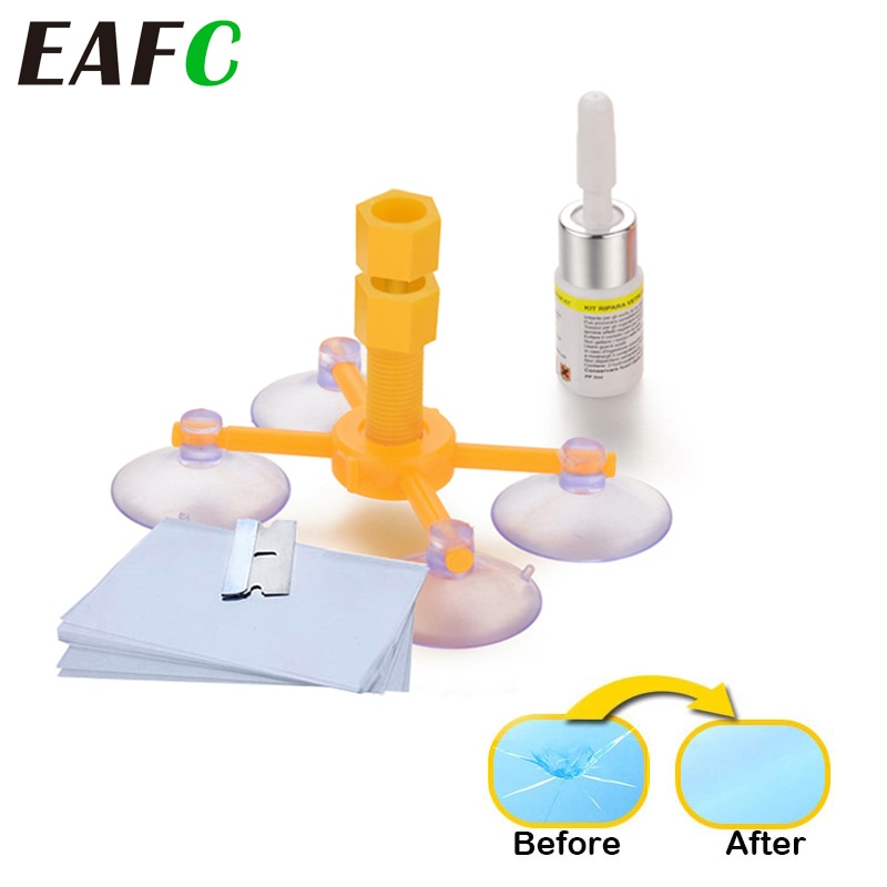 Vindruta reparationssatser gör det själv bilfönster reparationsverktyg glas repa vindruta spricka återställa fönsterruta polering bil-styling