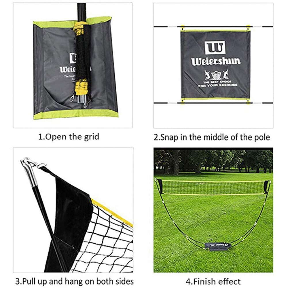 Filet de Badminton pliable de Tennis de Volleyball de filet de Badminton portatif