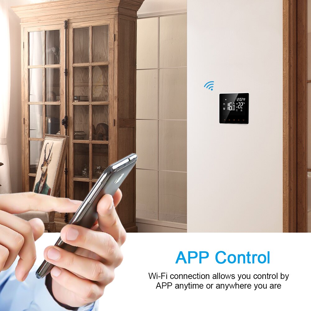 Wifi smart termostat elektrisk gulvvarme vand gaskedel temperatur trådløs fjernbetjening af tuya google home alexa