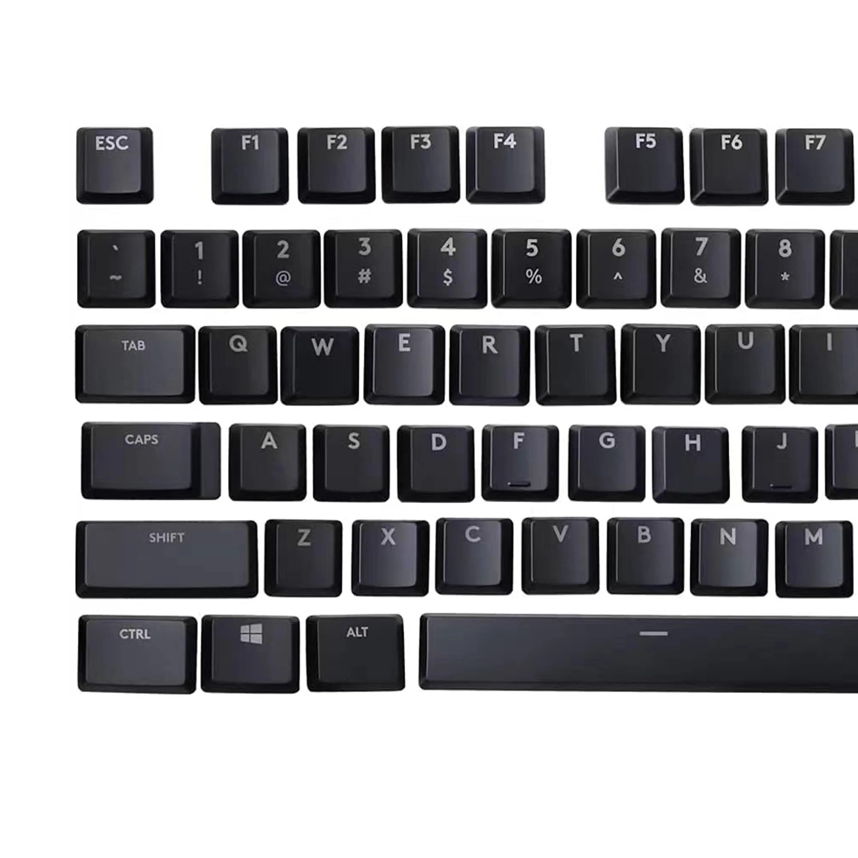 Ensemble complet de touches noires pour clavier Logitech, G915, TKL, G813, G913, G815, G915, 87 capuchons