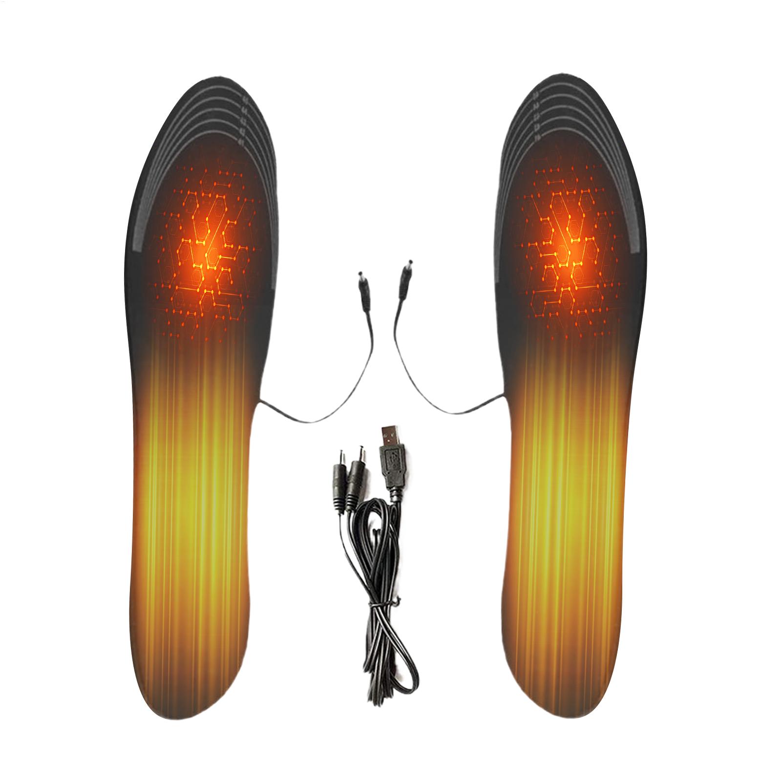 Usb-verwarmende inlegzolen, op maat te snijden voetverwarmer, elektrische voetverwarmer voor skiën, snowboarden, ijsvissen, wandelen en fietsen