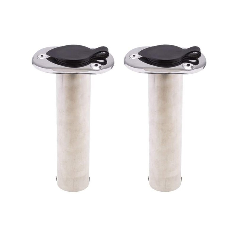 2Pcs Stainless Steel 316 Boat Fishing Rod Holder Flush Mount Rod Pod